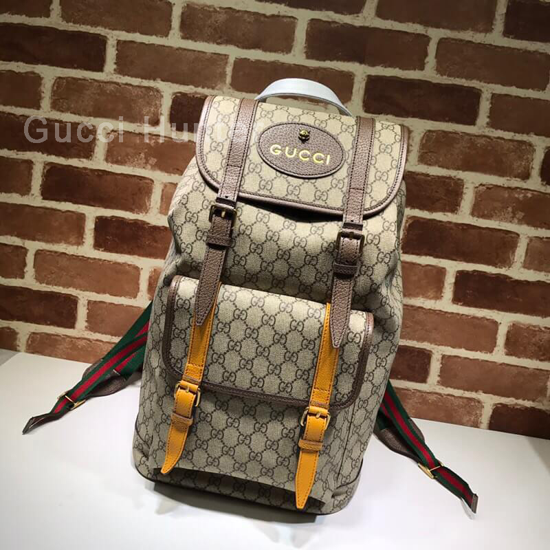 Gucci Courrier Soft GG Supreme Backpack Brown 473869